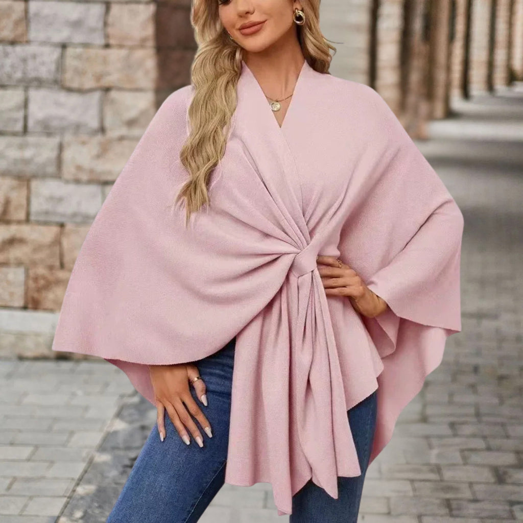 Women's Front Twist Knit Poncho