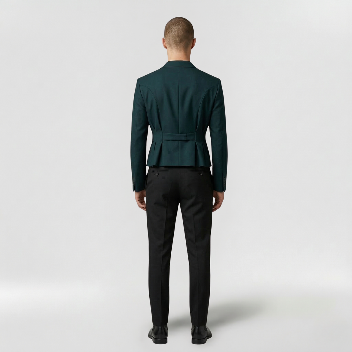 Men's Waist-Accent Cropped Blazer