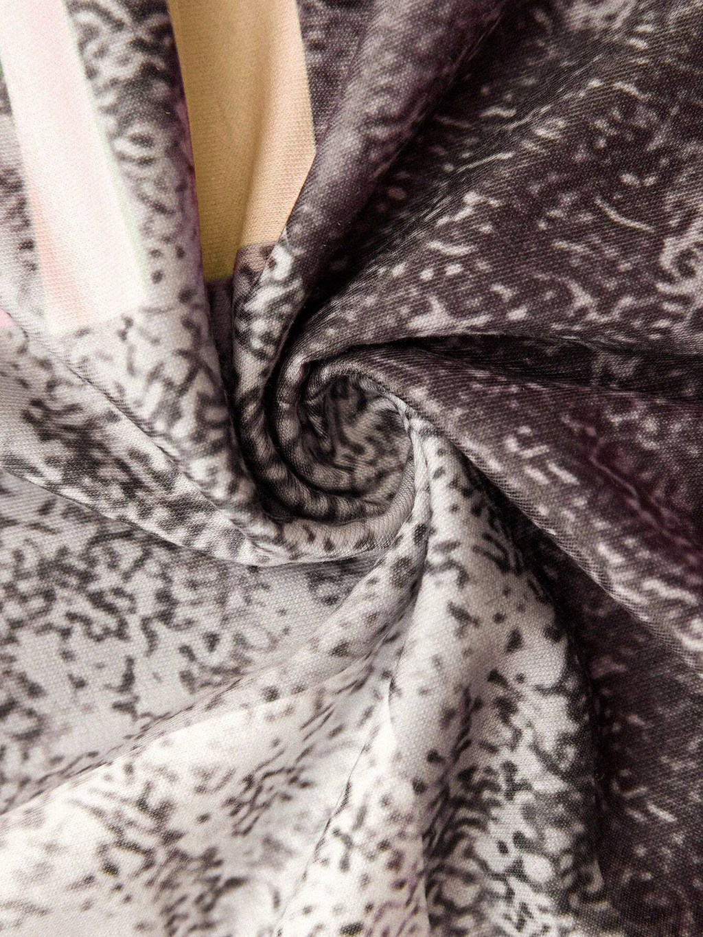 Women's Patchwork Print Quarter-Zip Sweatshirt