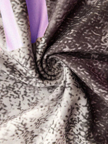 Women's Patchwork Print Quarter-Zip Sweatshirt