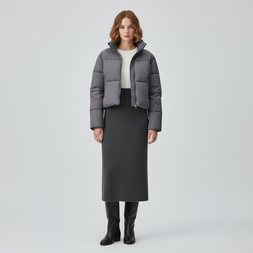 Women's Cropped Puffer Jacket