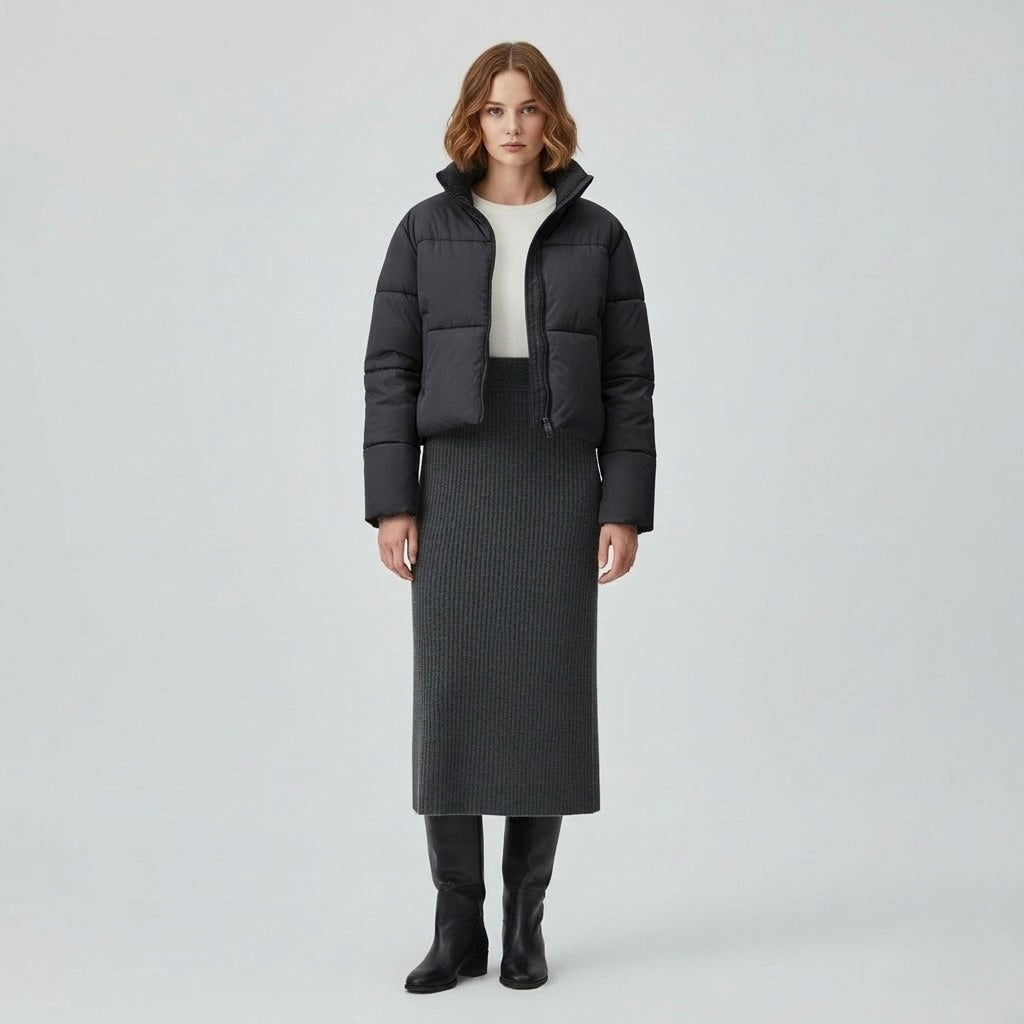 Women's Cropped Puffer Jacket