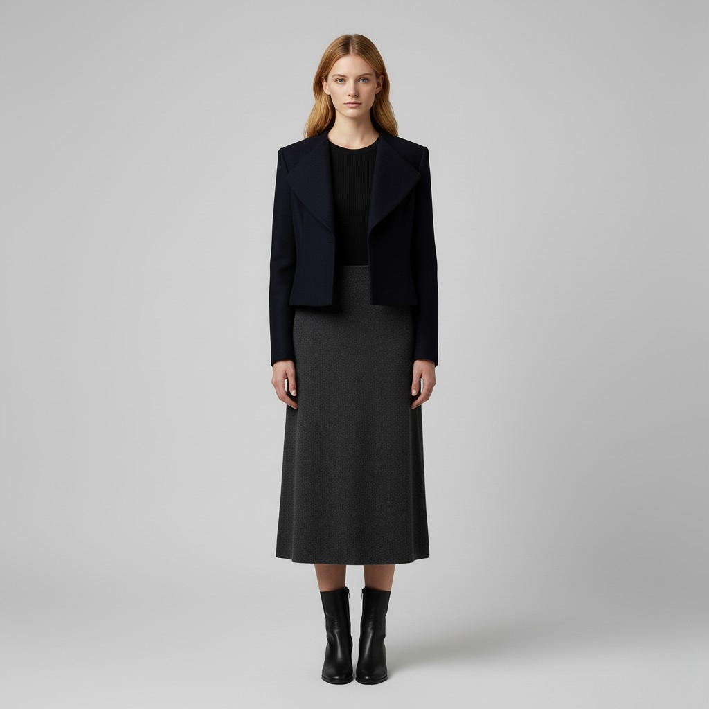 Women's Wide-Collar Cropped Jacket