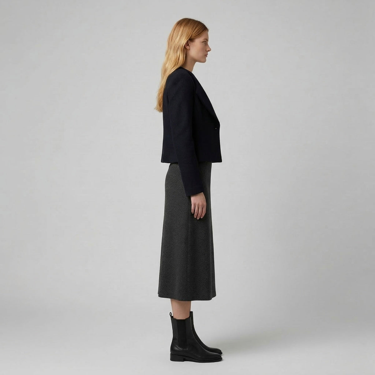 Women's Wide-Collar Cropped Jacket
