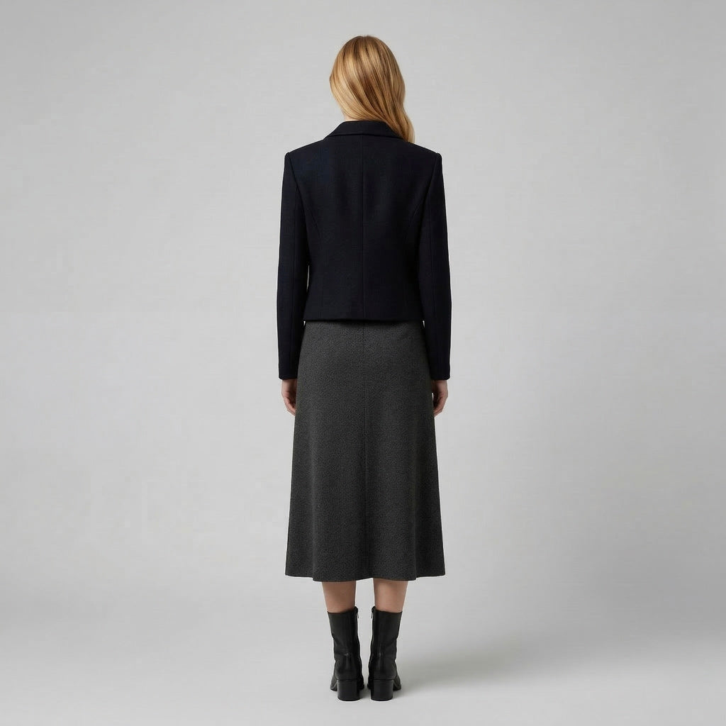 Women's Wide-Collar Cropped Jacket