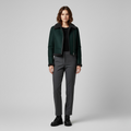 Women's Faux-Shearling Trim Cropped Jacket