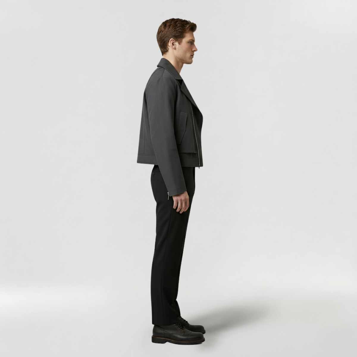 Men's Cropped Moto Utility Jacket