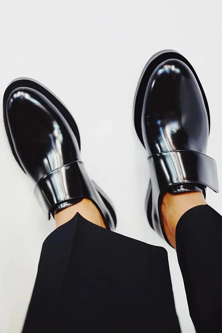 Men's Polished Wide-Strap Dress Loafers