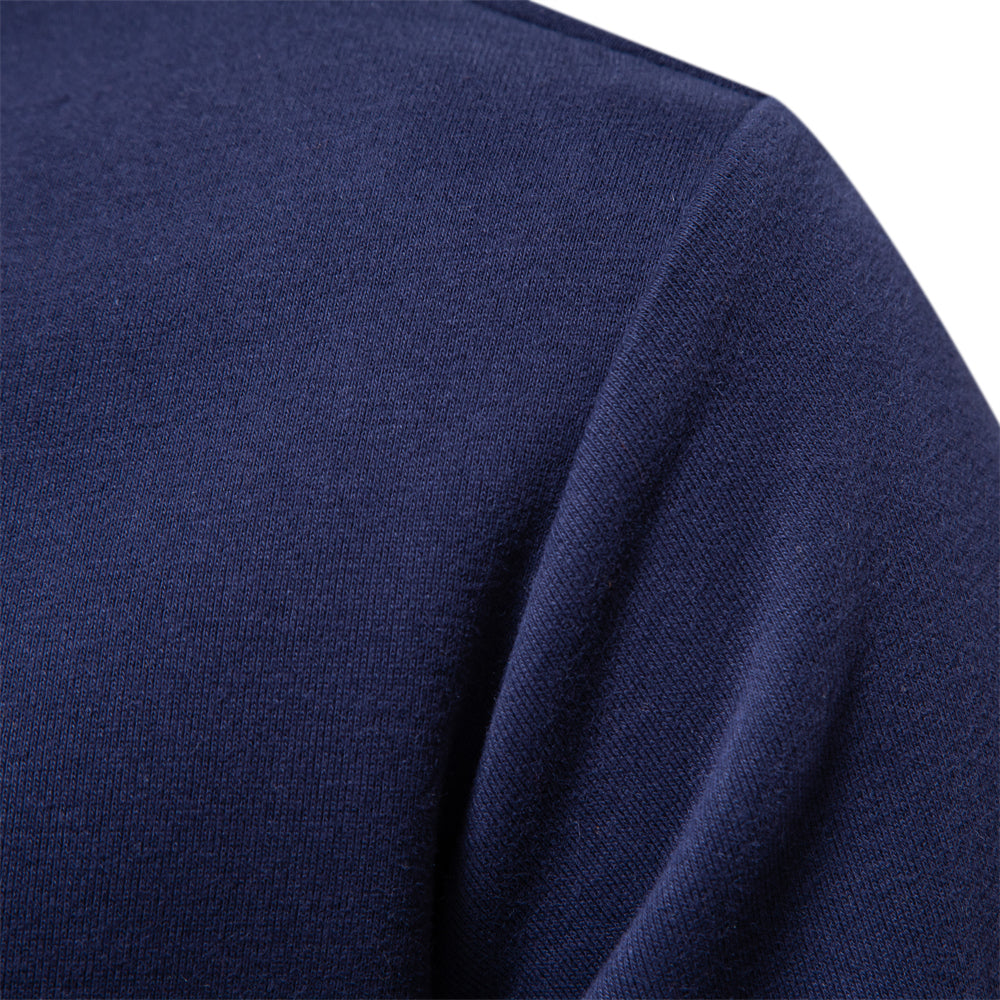 Men's Long-Sleeve Polo Sweatshirt