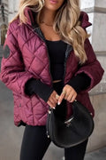Women's Diamond Quilted Hooded Puffer Jacket