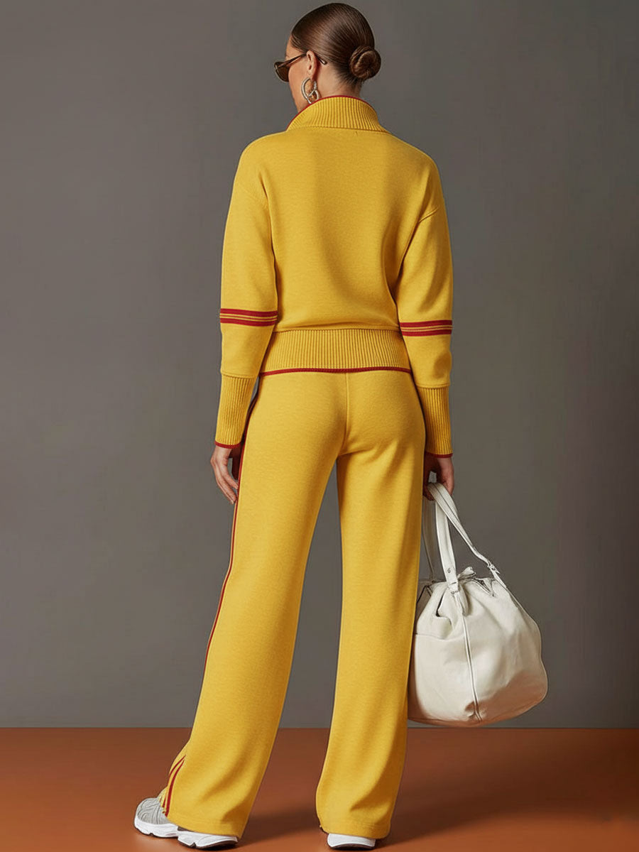 Women's Two-Piece Zip Loungewear Set