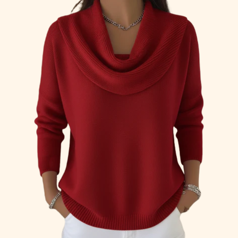 Women's Cowl Neck Knit Sweater