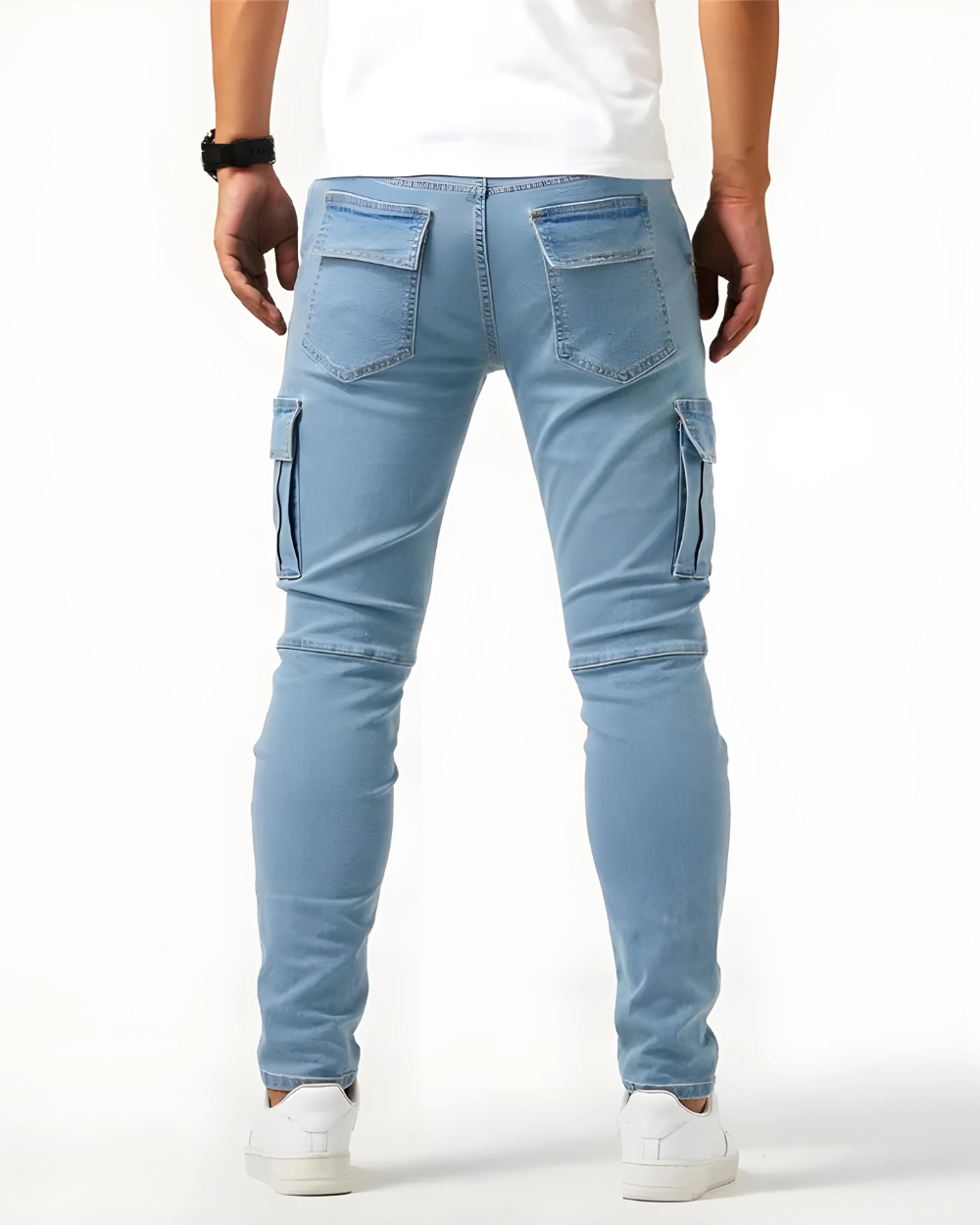 Men's Slim-Fit Stretch Cargo Jeans