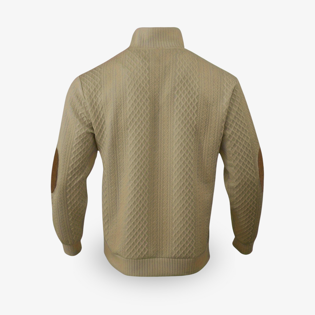 Men's Snap-Button Mock Neck Knit Sweater