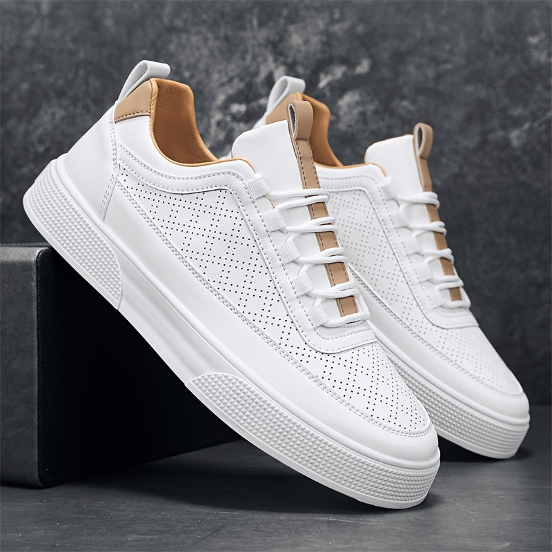 Men's Perforated Low-Top Skate Sneakers