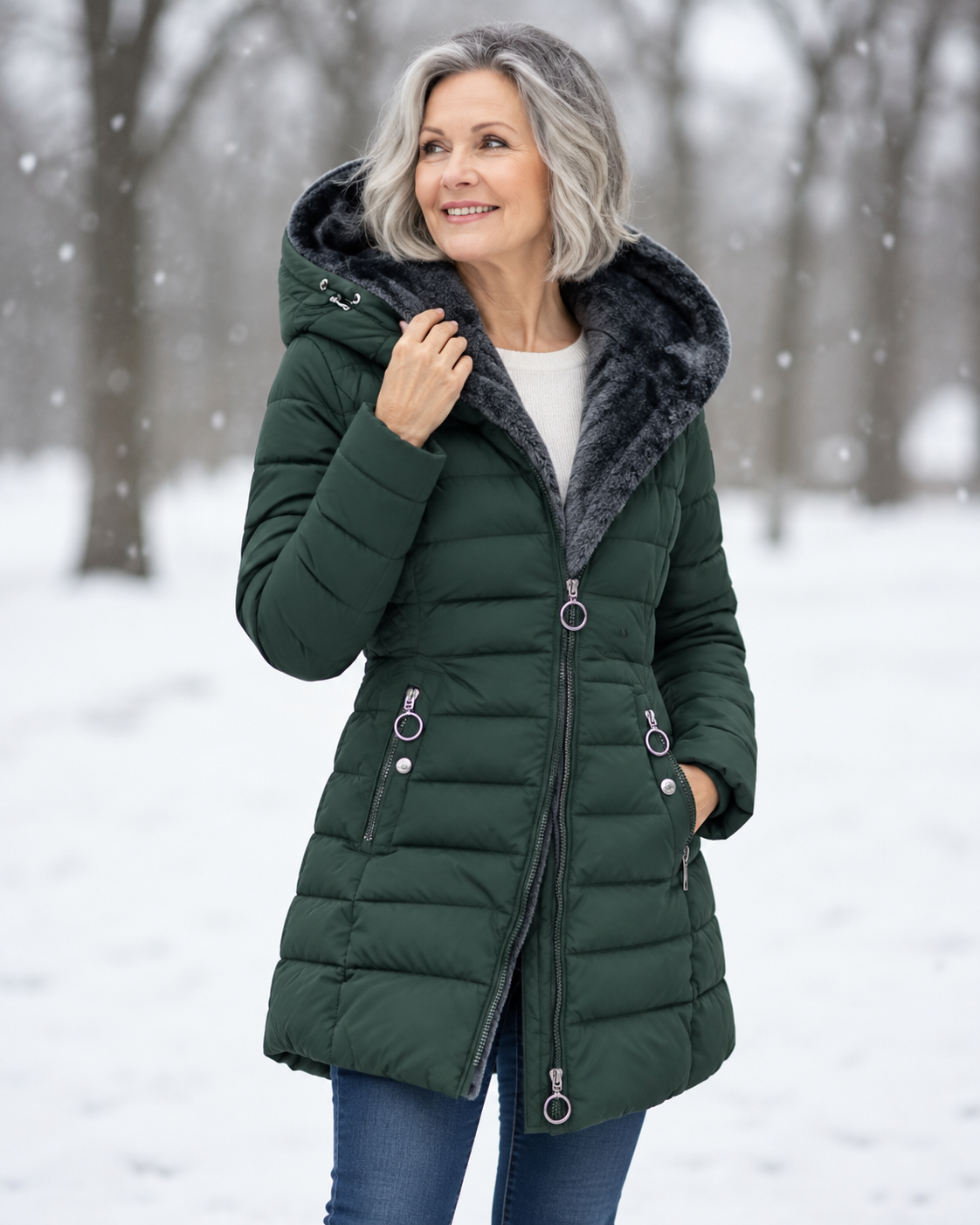 Women's Quilted Hooded Puffer Coat