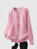 Women's Colorful Button Knit Cardigan