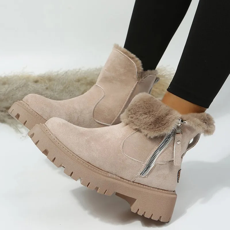 Women's Warm Fur-Lined Winter Snow Boots