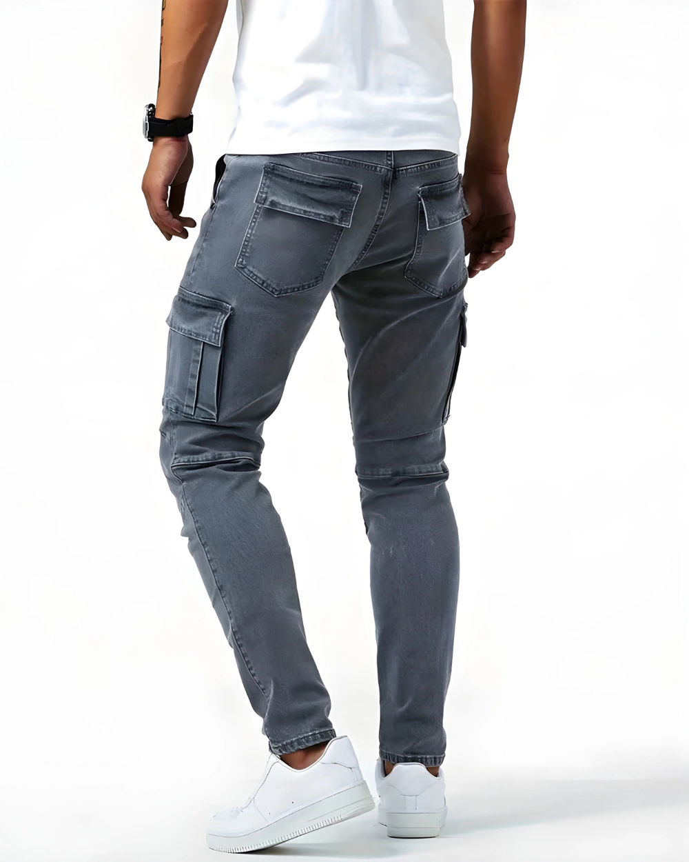 Men's Slim-Fit Stretch Cargo Jeans