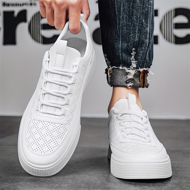 Men's Perforated Low-Top Skate Sneakers