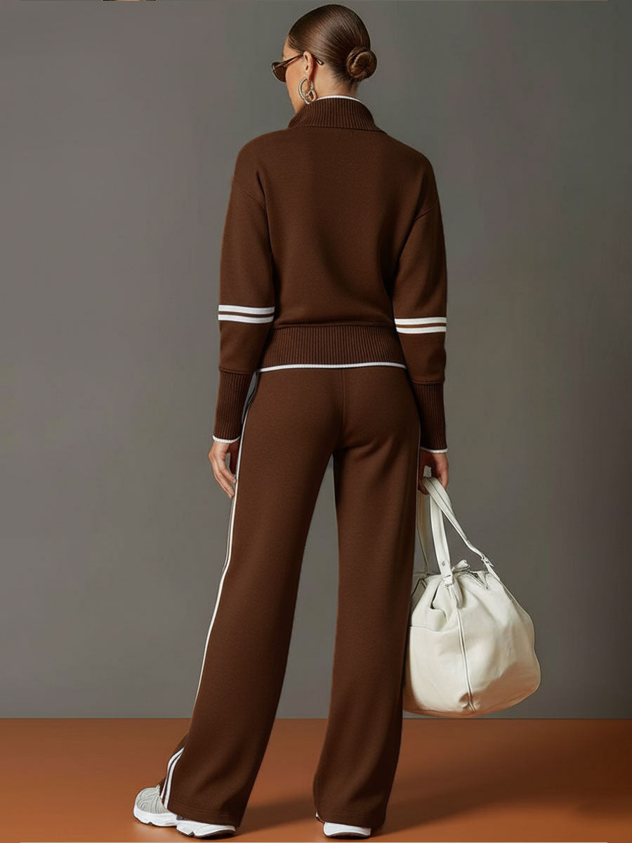 Women's Two-Piece Zip Loungewear Set