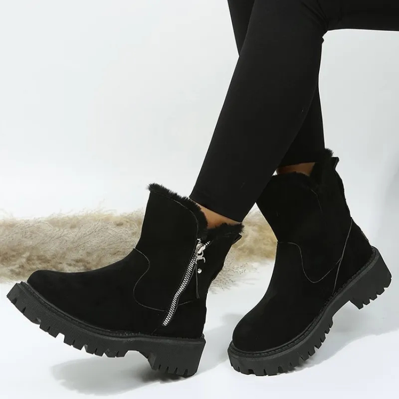 Women's Warm Fur-Lined Winter Snow Boots