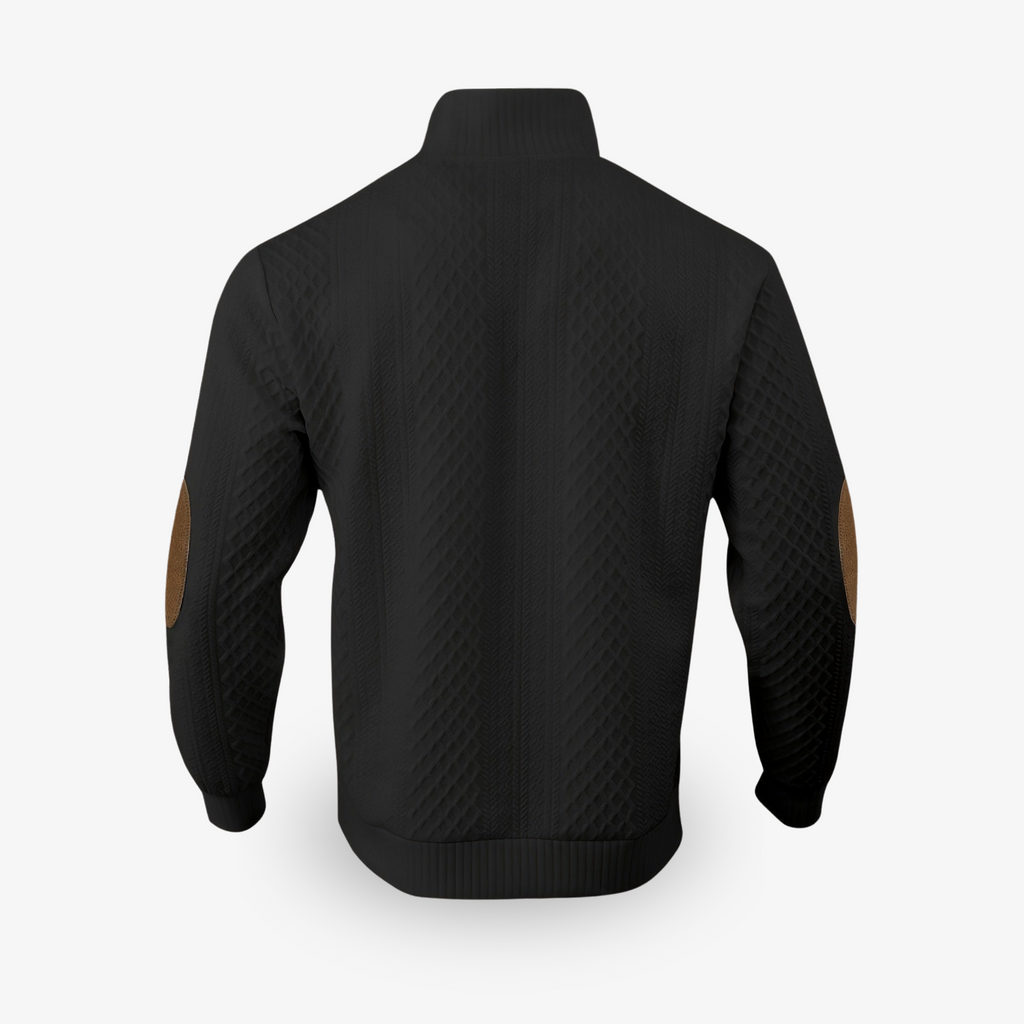 Men's Snap-Button Mock Neck Knit Sweater