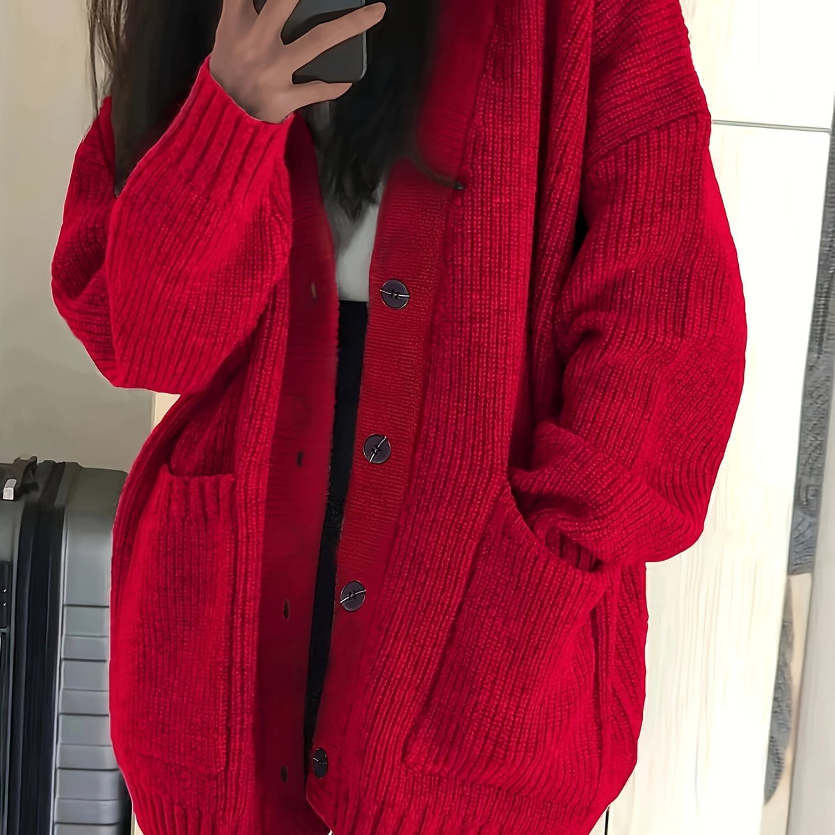 Women's Oversized Chunky Knit Cardigan