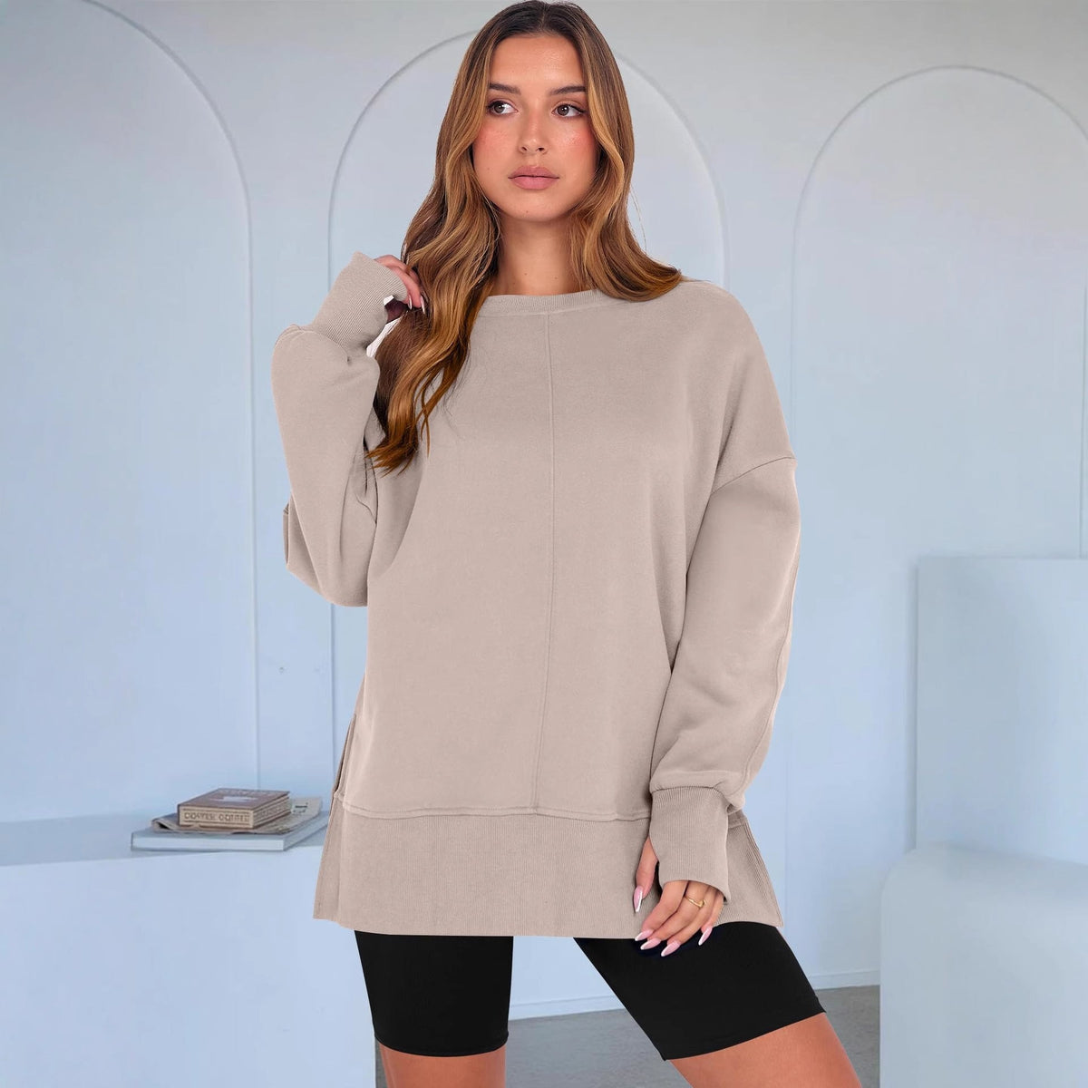 Women's Oversized Crew Neck Sweater