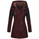 Dark Red with Velvet Hood