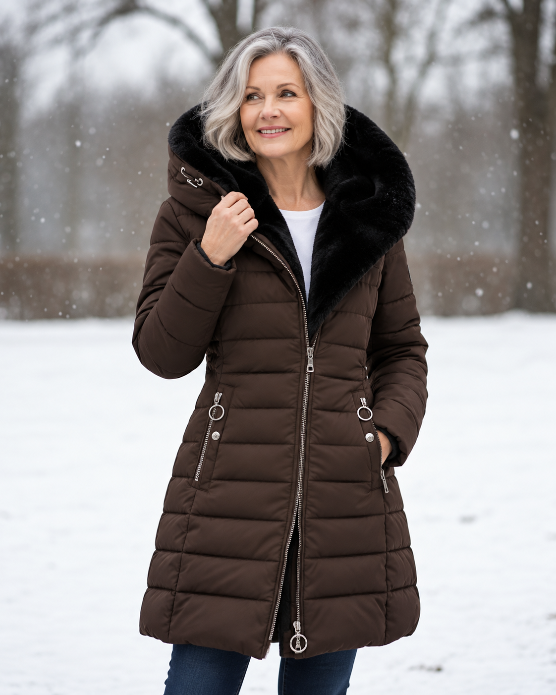 Women's Quilted Hooded Puffer Coat