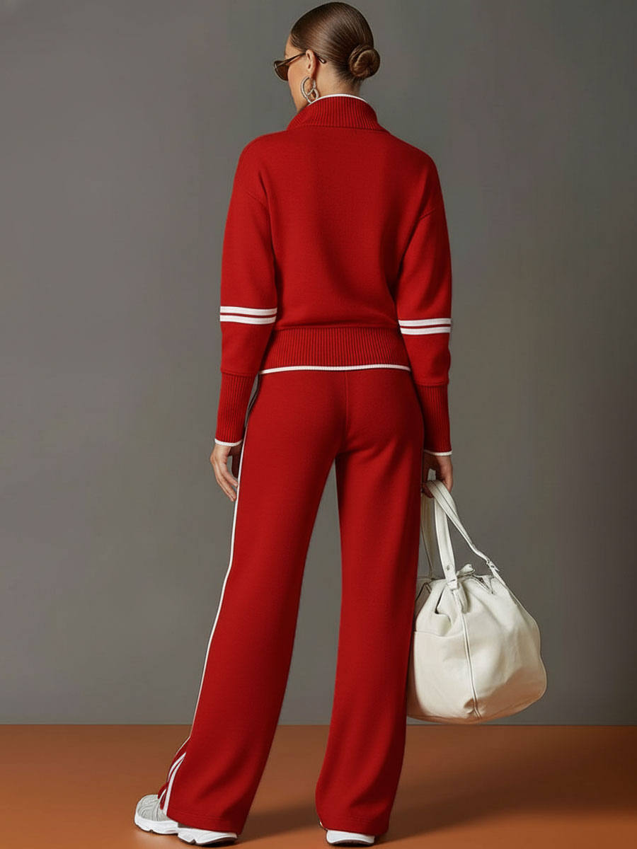 Women's Two-Piece Zip Loungewear Set
