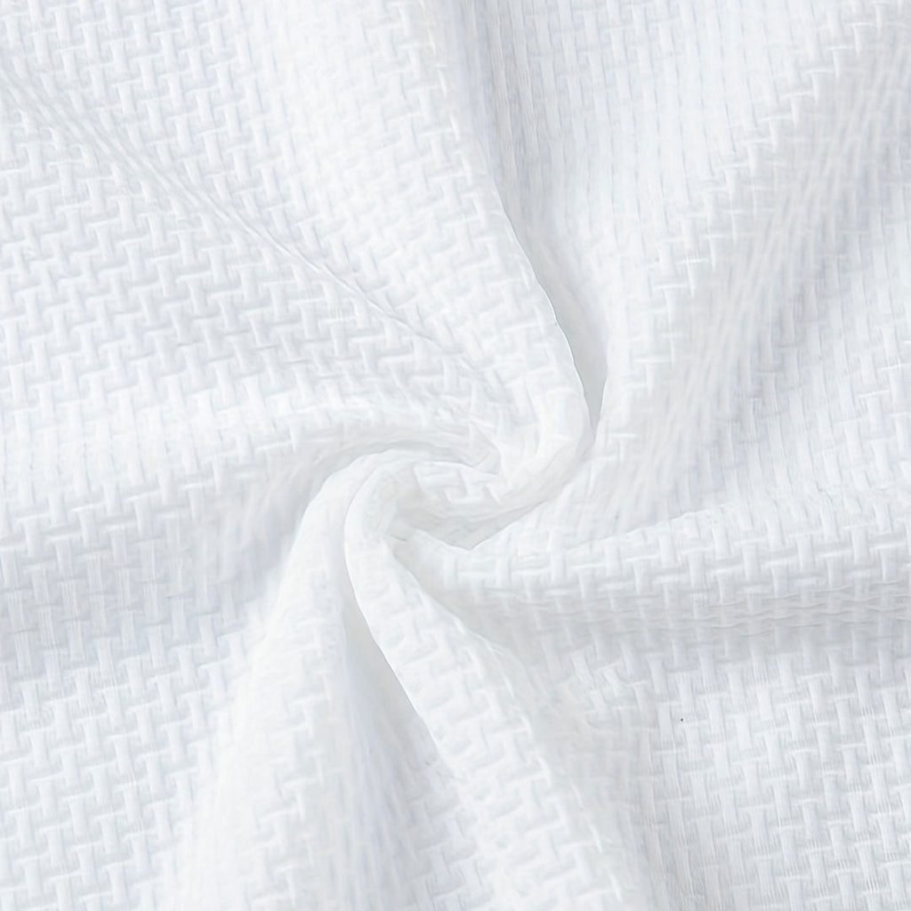 Men's Waffle Knit Long-Sleeve Polo Shirt