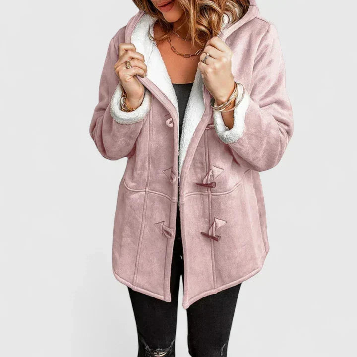 Women's Sherpa-Lined Hooded Toggle Coat