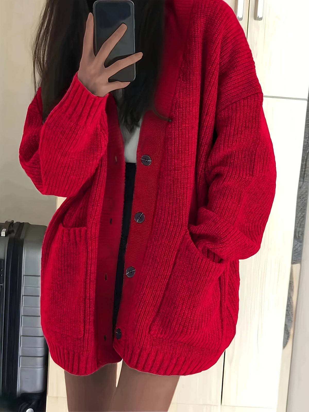 Women's Oversized Chunky Knit Cardigan