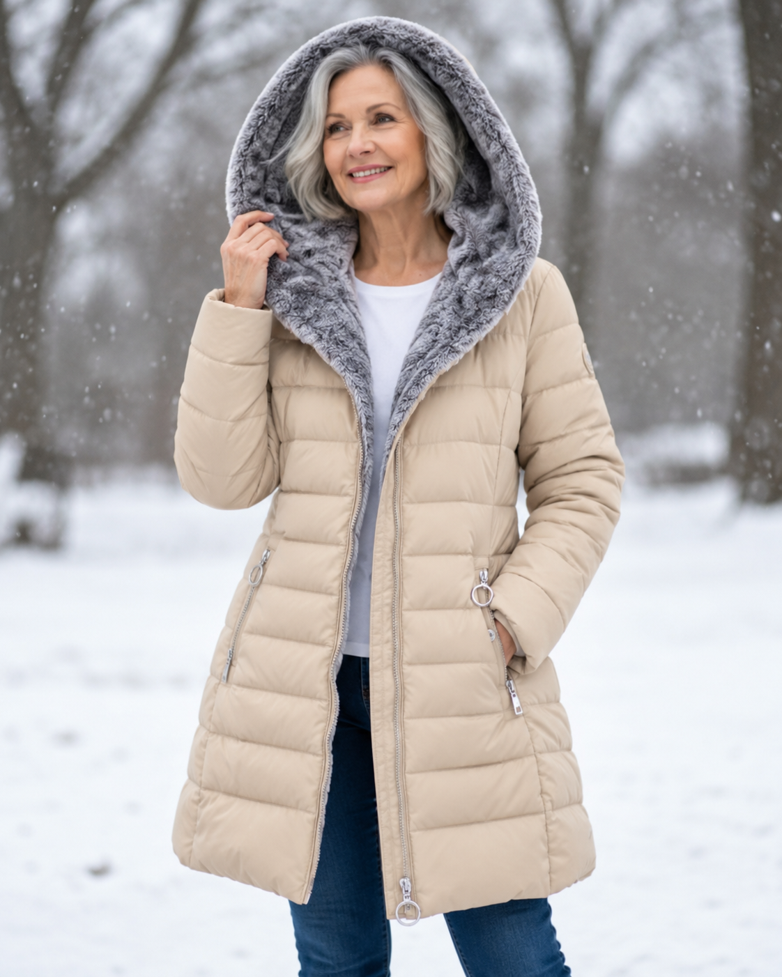 Women's Quilted Hooded Puffer Coat