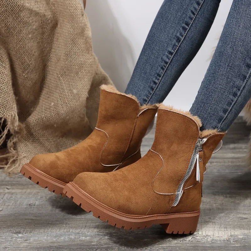 Women's Warm Fur-Lined Winter Snow Boots