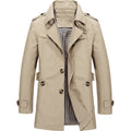 Men's Classic Mid-Length Trench Coat