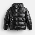 Men's Glossy Hooded Puffer Jacket
