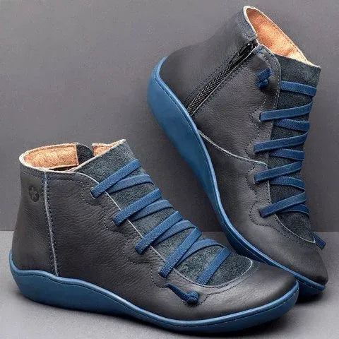 Women's Warm-Lined Flat Ankle Boots