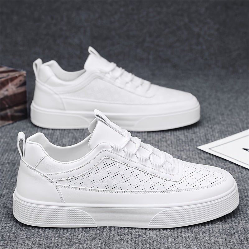Men's Perforated Low-Top Skate Sneakers