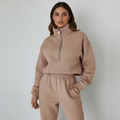 Women's Half-Zip Sweatshirt & Pants Set