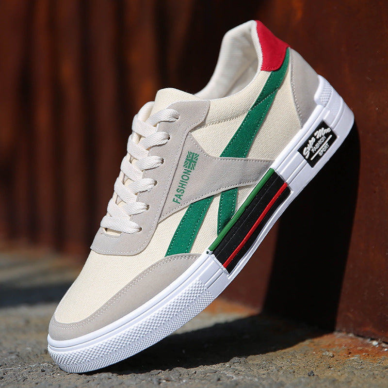 Men's Striped Low-Top Sneakers