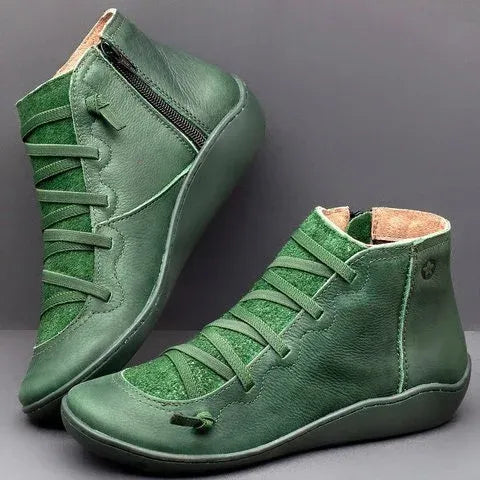 Women's Warm-Lined Flat Ankle Boots