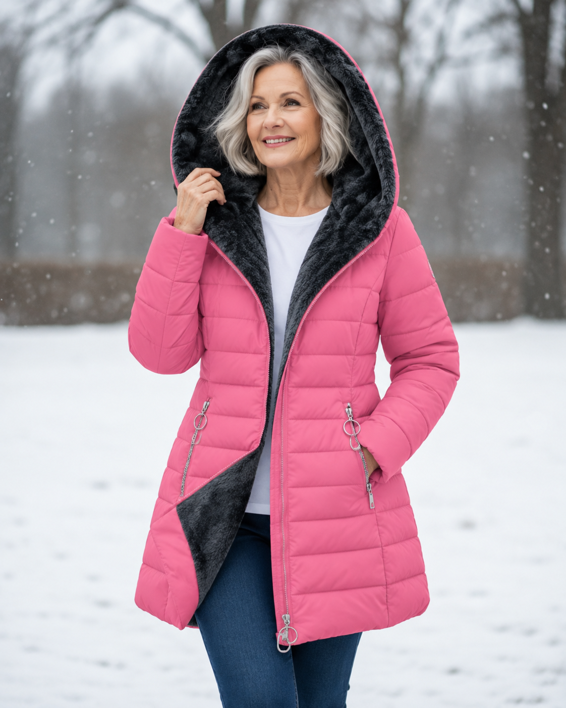 Women's Quilted Hooded Puffer Coat