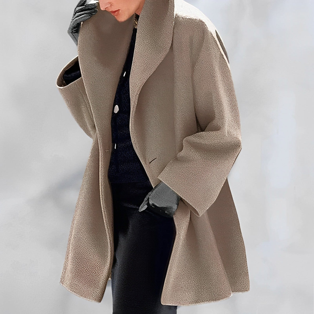 Women's Oversized Shawl-Collar Coat