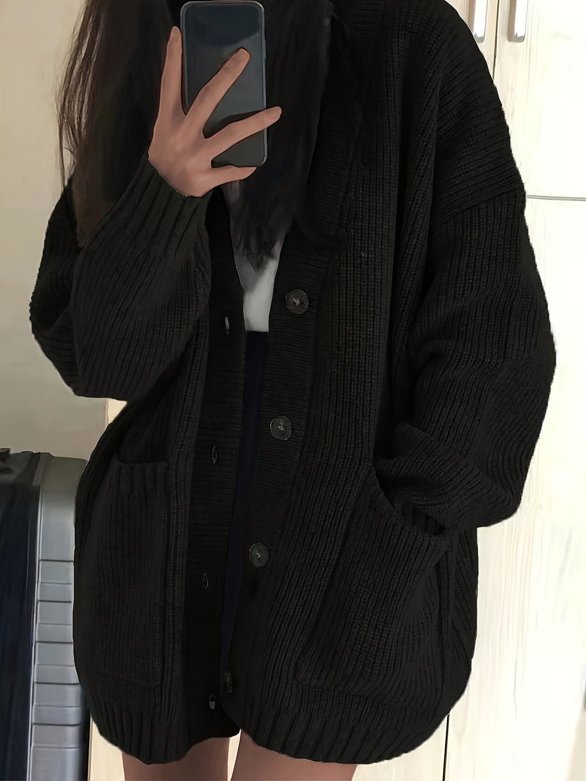 Women's Oversized Chunky Knit Cardigan