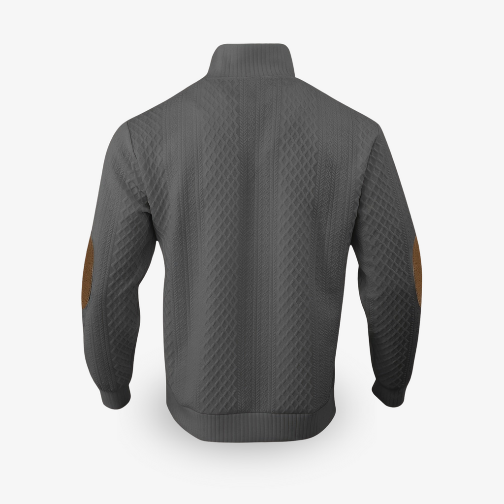 Men's Snap-Button Mock Neck Knit Sweater