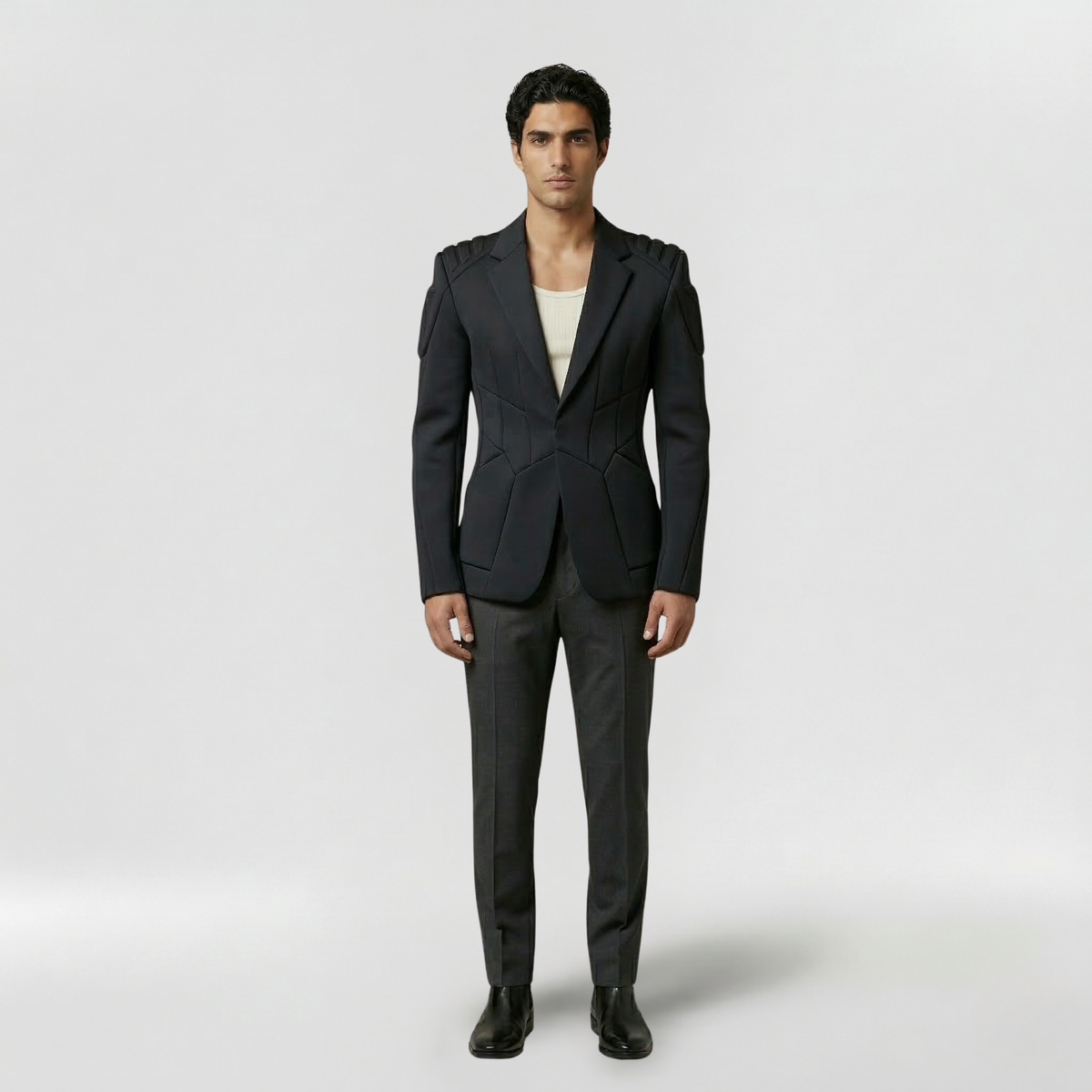 Men's Structured Shoulder Blazer