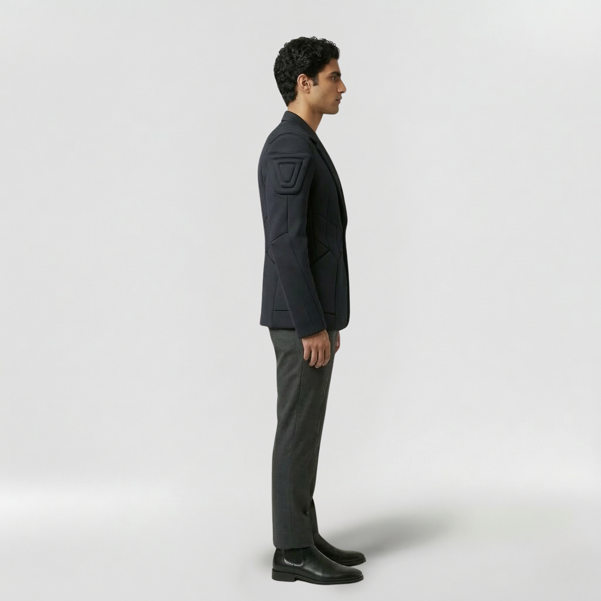 Men's Structured Shoulder Blazer